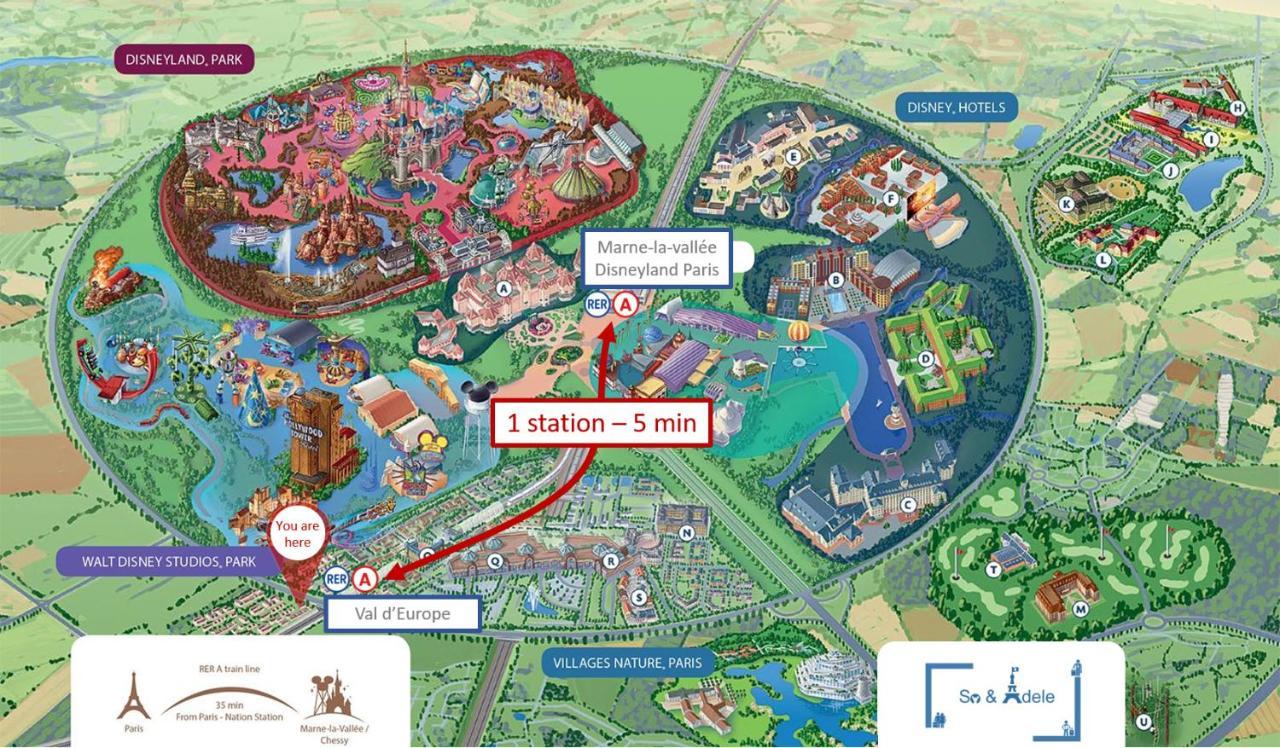 Apartment Virtuose - Disneyland Paris 5Min - Train Station 250M มองต์เตฮวา ภายนอก รูปภาพ